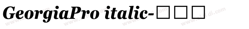 GeorgiaPro italic字体转换